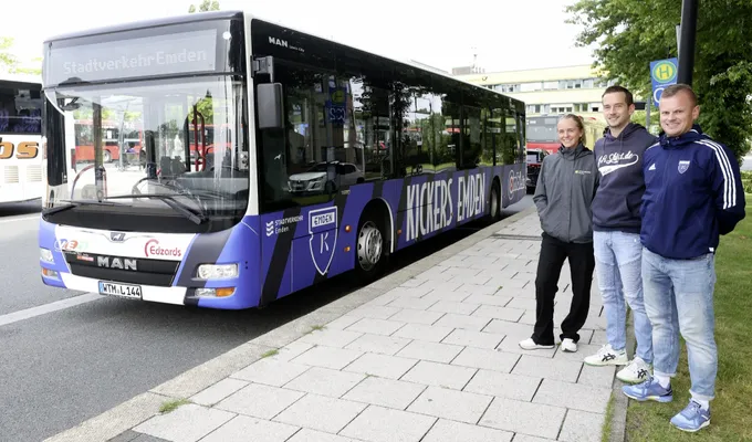 Kickers-Linienbus fährt ab sofort durch Emden